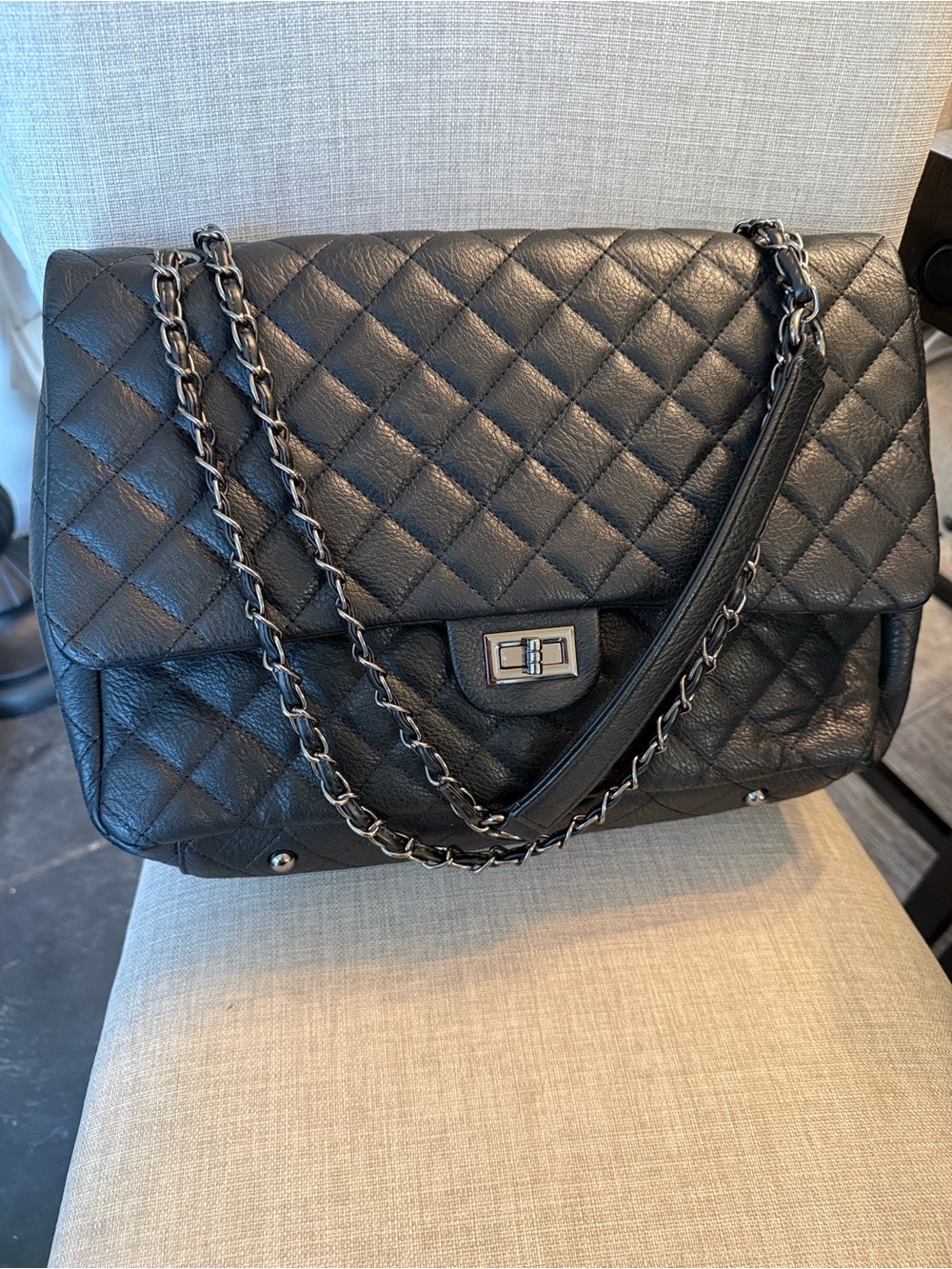 Large Quilted Chain Bag